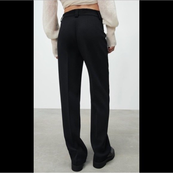 Black wide leg trousers francoise full length trousers - Picture 6 of 15